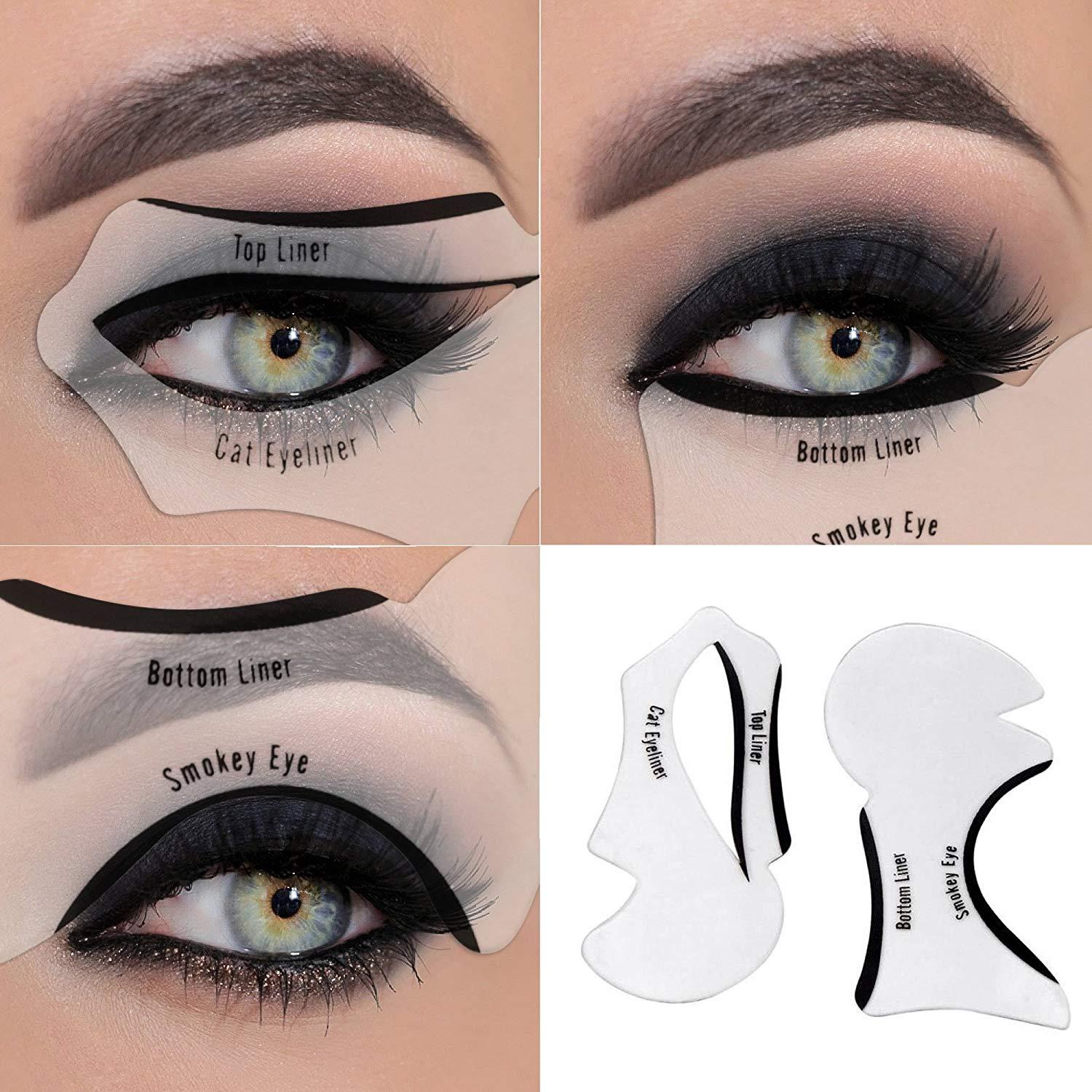 2 Pcs Stencils For Perfect Cat Eye Liner & Smokey Eyes