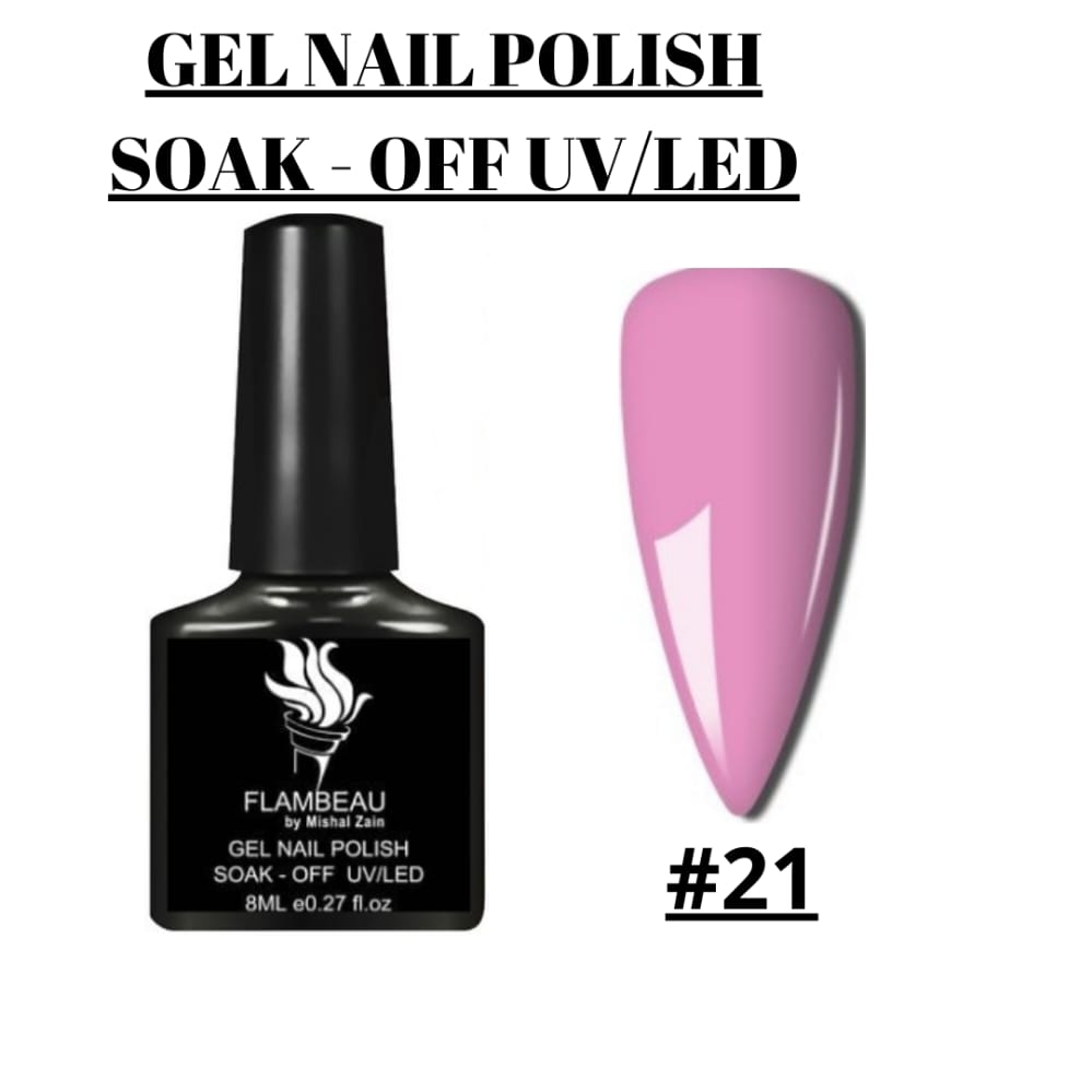 #21 Flambeau 8ml Gel Nail Polish For Nails Semi Permanent Soak Off Gel UV LED Varnishes Base Top Matte Coat Gel Polish Nail Art Gel