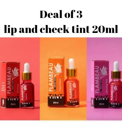 Flambeau Deal of 3 Lip And Cheek Tint 20ML